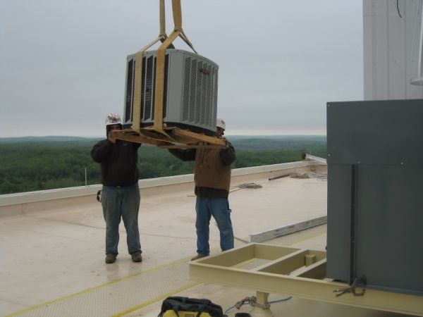 Harold G. Butzer crew on a mechanical jobsite